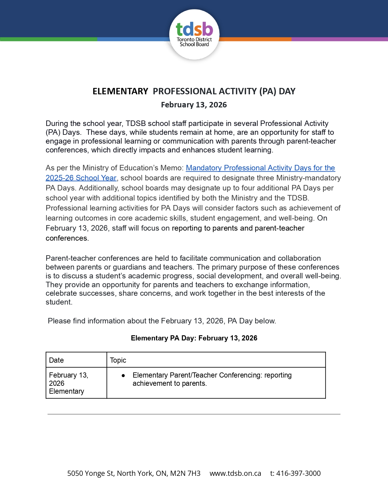 February 2026 PA Day Notice for families - Elementary_page-0001